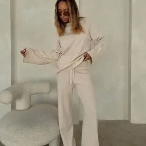 Rumored Tahoe Pullover Jumper Sweater S Womens Relaxed Oversized Fit Teddy Tan - Picture 10 of 10